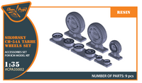 Clear Prop 1/35 CH-54A Tarhe wheel set for ICM kits (Special Order)