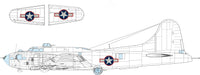 Eduard B-17F US national insignia w/ red outline 1/48 MASK for EDUARD (Special Order)