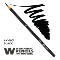 AK Interactive Weathering Pencil - Black (Box - 5 Units) (Special Order)