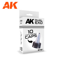 Ak Interactive Black Caps (24mm Diameter) Set (Special Order)