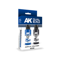 Ak Interactive Ultra Blue & Almirant Blue Dual Exo Paint Set (Special Order)