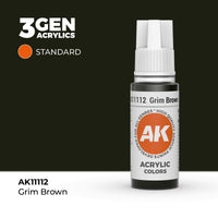 AK Interactive 3G Acrylic Grim Brown 17ml (Special Order)