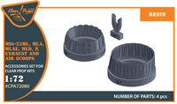 Clear Prop 1/72 MiG-23ML, MLD, P, MLAE Exhaust and air scoops, for Clear Prop (Special Order)