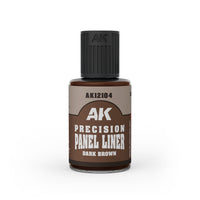 AK Interactive Precision Paneliner Dark Brown (30ml) (Special Order)