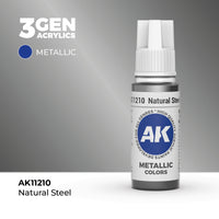 AK Interactive 3G Acrylic Natural Steel 17ml (Special Order)