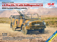 ICM 1/35 s.E.Pkw Kfz.70 with Zwillingssockel 36, WWII German Military Vehicle (Special Order)