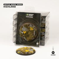 Gamers Grass Battle Ready Bases - Highland - Round 80mm (x1) (Special Order)