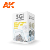 AK Interactive 3G Air - WWII Luftwaffe Cockpit & Interior Colors SET (Special Order)