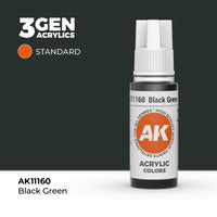 AK Interactive 3G Acrylic Black Green 17ml (Special Order)