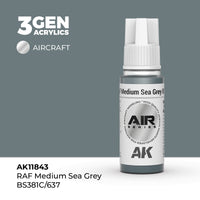 AK Interactive 3G Air - RAF Medium Sea Grey BS381C/637 (Special Order)