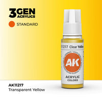 AK Interactive 3G Acrylic Clear Yellow 17ml (Special Order)