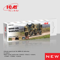 ICM Acrylic Paint Set for WWI US military vehicles (Special Order)