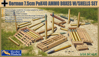Gecko 1/16 German 7.5cm PaK40 AMMO BOXES WITH SHELLS SET (Special Order)