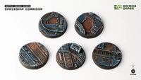Gamers Grass Battle Ready Bases - Spaceship Corridor - Round 40mm (x5) (Special Order)