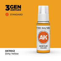 AK Interactive 3G Acrylic Dirty Yellow 17ml (Special Order)