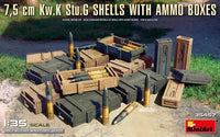 MiniArt 1/35 7,5 cm Kw.K Stu.G Shells with Ammo Boxes (Special Order)
