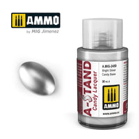 Ammo Mig A-Stand Lacquer Paint 30ml - Bright Silver Candy Base (Special Order)