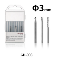 DSPIAE GH-003 Double Cut Tungsten Carbide Rotary Burr*3 (scribing tool) (Special Order)