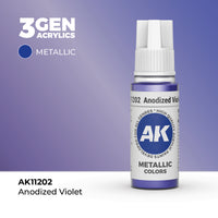 AK Interactive 3G Acrylic Anodized Violet 17ml (Special Order)