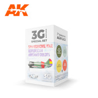 AK Interactive 3G Air - Spanish Civil War. Republican Aircraft Colors SET (Special Order)