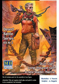 MASTER BOX 1/35 Post-apocalyptic fiction. Desert Battle Series. Skull Clan Long-distance raid. Kit No2. A new leader. Hanna (Special Order)