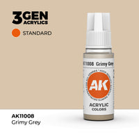 AK Interactive 3G Acrylic Grimy Grey 17ml (Special Order)