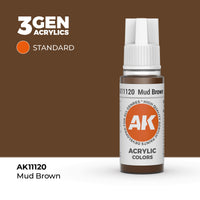 AK Interactive 3G Acrylic Mud Brown 17ml (Special Order)