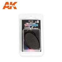AK Interactive Plastic Wargame Bases. Oval Base 35X60mm (10 Units) (Special Order)
