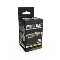 AK Interactive Real Colors WWII RAF Day Fighter Scheme Set (Set of 4) (Special Order)