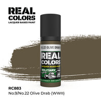 AK Interactive Real Colors No.9/No.22 Olive Drab (WWII) 17 ml. (Special Order)