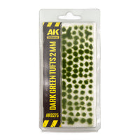 AK Interactive Dark Green Tufts 2mm (Special Order)