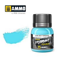 Ammo Mig Dio Drybrush Acrylic Paint 40ml - Turquoise (Special Order)
