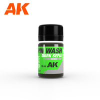 AK Interactive Pin Wash Dark Sepia 35ml (Special Order)