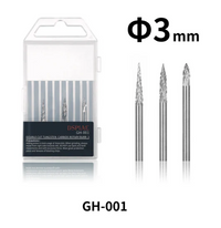 DSPIAE GH-001 Double Cut Tungsten Carbide Rotary Burr*3 (scribing tool) (Special Order)