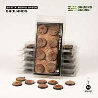 Gamers Grass Battle Ready Bases - Badlands - Round 28mm (x8) (Special Order)