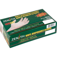 Zenith Vinyl Powder-Free Disposable Gloves, 4-mil, White, Large, 100 Count (Special Order)