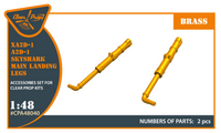 Clear Prop 1/48 XA2D-1, A2D-1 Skyshark main landing legs for Clear Prop kits (Special Order)
