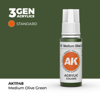 AK Interactive 3G Acrylic Medium Olive Green 17ml (Special Order)