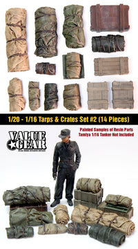 Value Gear 16-UTB-02 (was 11604) 1/16 Universal/Generic Tarp Rolls & Crates #2 (14 Pieces) (Special Order)