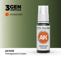 AK Interactive 3G Acrylic Clear Green 17ml (Special Order)