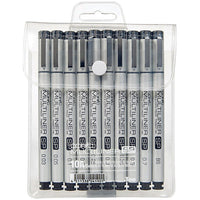 Copic Multiliner SP Brush Black Pen 10 Piece Set (10A) (Special Order)