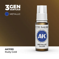 AK Interactive 3G Acrylic Rusty Gold 17ml (Special Order)
