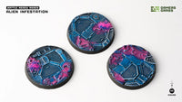 Gamers Grass Battle Ready Bases - Alien Infestation - Round 50mm (x3) (Special Order)
