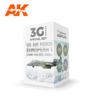 AK Interactive 3G Air - US Air Force European I Camo Colors 1980s SET (Special Order)