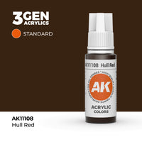 AK Interactive 3G Acrylic Hull Red 17ml (Special Order)