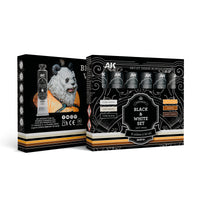AK Interactive Artist Dense Acrylic Color Black & White Set (6 Tubes 20 ml) (Special Order)