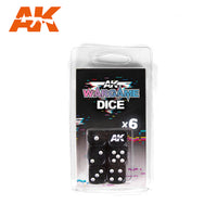 AK Interactive Set 6 Dice (Black) (Special Order)