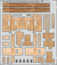 Eduard B-17F wooden floors & ammo boxes 1/48 Photo etched set for EDUARD (Special Order)