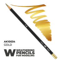 AK Interactive Weathering Pencil - Gold (Box - 5 Units) (Special Order)
