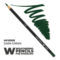 AK Interactive Weathering Pencil - Dark Green (Box - 5 Units) (Special Order)